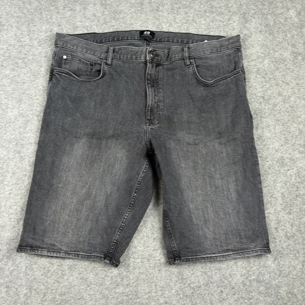 H&M‎ Denim Shorts Mens 38 Slim Fit Gray Faded Casual Summer Surf Y2K Jean Shorts